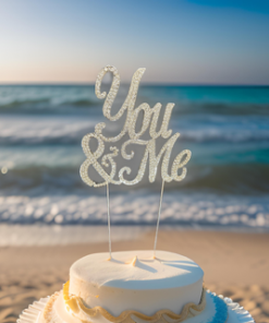 Cake topper- You & Me (colour options)