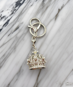 Keychain- Small crown with rhinestones and pearls 3D