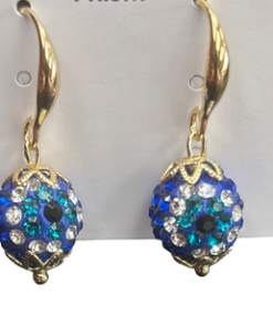 Earring Evil eye Shamballa beads