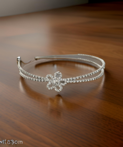 Hair band rhinestone and zirconia kids  flower