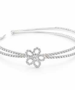 Hair band rhinestone and zirconia kids  flower