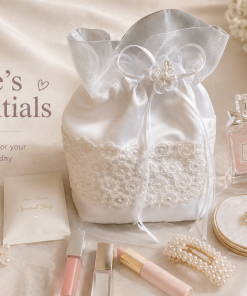 Bridal Essentials Lace Drawstring Bag