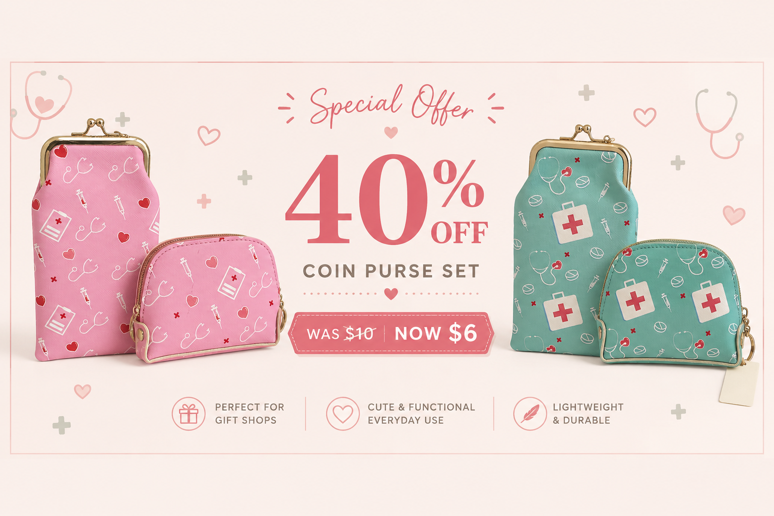 Nurse Essential Glasses Case and Coin Purse