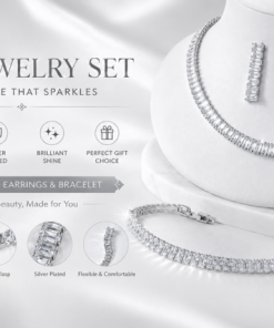 Alternative view of Baguette CZ Jewelry Set