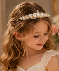 Alternative view of Golden Pearl Tiara