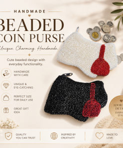 Handmade beaded Cute Dog Coin Purse