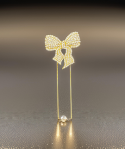 Cake Topper - Rhinestone bow (colour option)