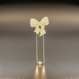 Cake Topper - Rhinestone bow (colour option)