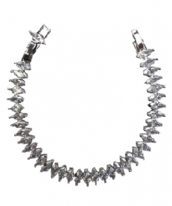 Tennis Bracelet- Cubic zirconia pointed oval stones