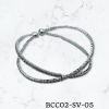 Bracelet rhinestone cuff 2 line silver or Gold