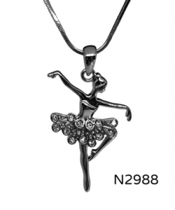 Ballerina Necklace-Crystal Beaded Skirt