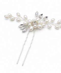 Handcrafted Hair Pin Pearl and Crystal