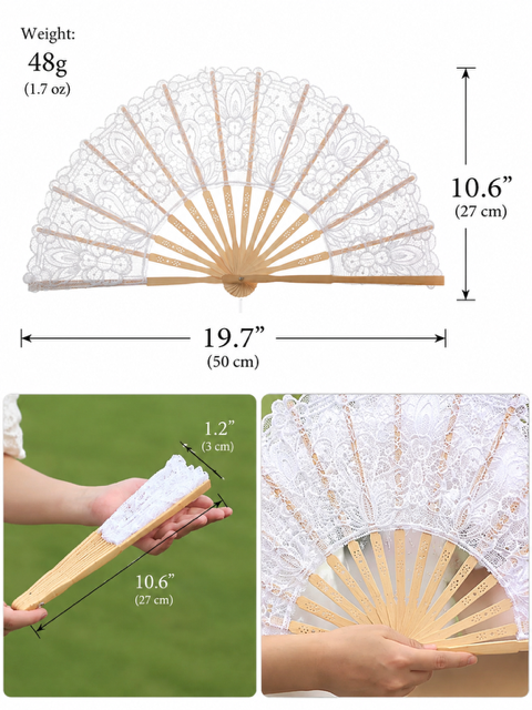 Vintage Lace Folding Hand Fan