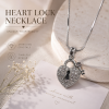 Austrian Crystal Heart Lock Necklace