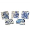 Blue  Shaped Flowers Compact Mirror- 12Pcs Assorted