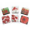 Poppy Flowers w/ Compact Mirror/Glitter Pattern - 12 pcs Assorted