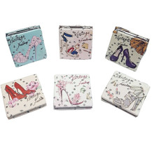 High Heel Shoe  w/Glitter Compact mirror -12 pcs assorted