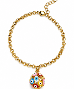 Bracelet or Anklet big evil eye ball size 12mm