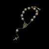 Rosary- gold trim  shell pearl pink or white