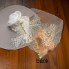 Silk flower hair comb with pearls (colour option)