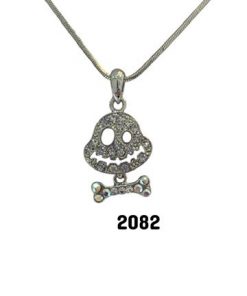 Necklace - Skull with bone
