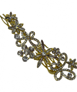 Hair Comb- 2 Butterflies and flowers gold