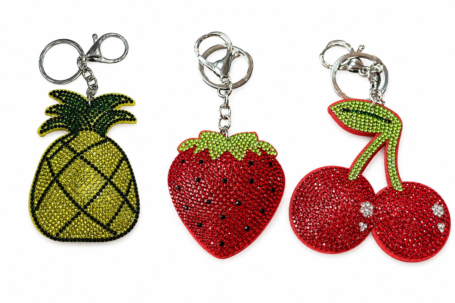 Key Chain Shine Rhinestones Fruit Series