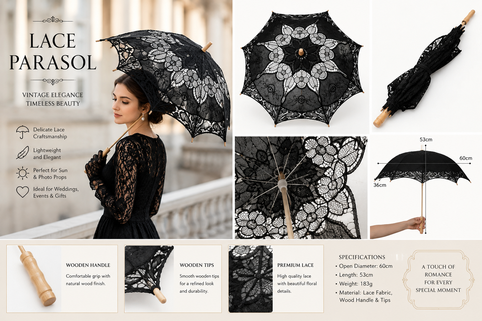 Vintage Lace Parasols