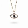 Necklace- Evil eye oval shape chain extended