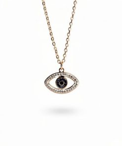 Necklace- Evil eye oval shape chain extended