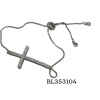 Bracelet-Cross large size zirconium stone pull up chain