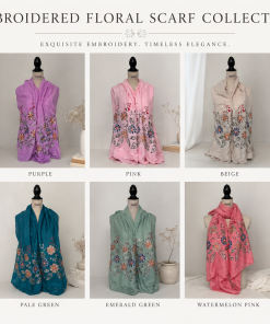 Embroidered Floral Scarf Collection