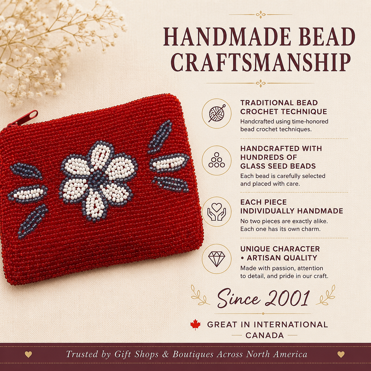 Beaded Floral Coin Purse Collection