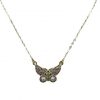 necklace butterfly wind with evil eye gold chain