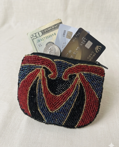 Handmade Beaded Con purse Geometric Tribal Style