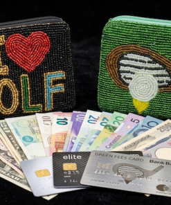Handmade Beaded Golf Club Coin Purse 