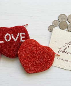 Handmade Beaded Heart Coin Purse Collection