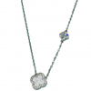 Clover flower Crystal  Necklace