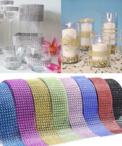 Diamond Rhinestone mesh Ribbon Wrap Roll