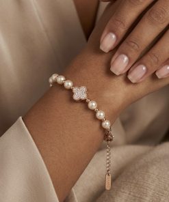 Clover Flower Rose Gold Bracelet