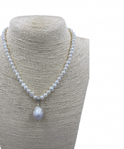 Alternative view of Baroque Pearl Pendant Necklace Freshwater Pearl Jewelry