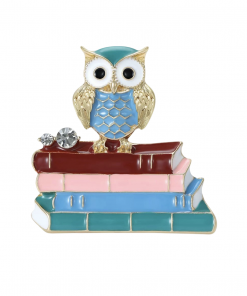 Graduation Owl Book Brooch