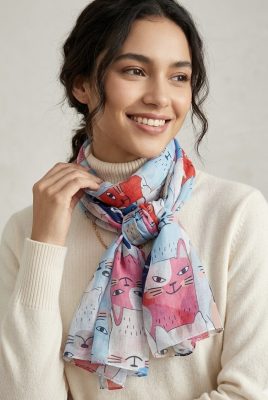 Scarf  Cartoon Dogs and Cats