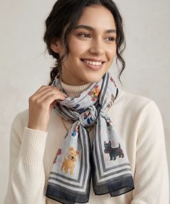 Alternative view of Scarf  Cartoon Dogs and Cats
