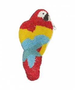 Alternative view of Tropical Parrot Beaded Coin purse