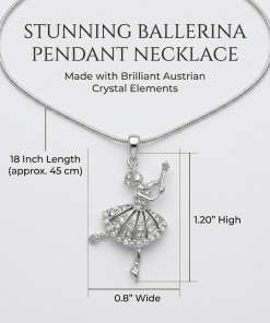 Ballerina Crystal  Pendant Necklace