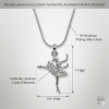 Ballerina Austrian Crystal Necklace Leap Pose