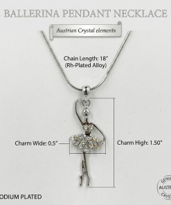 Ballerina Necklace-Crystal Beaded Elegant Pose
