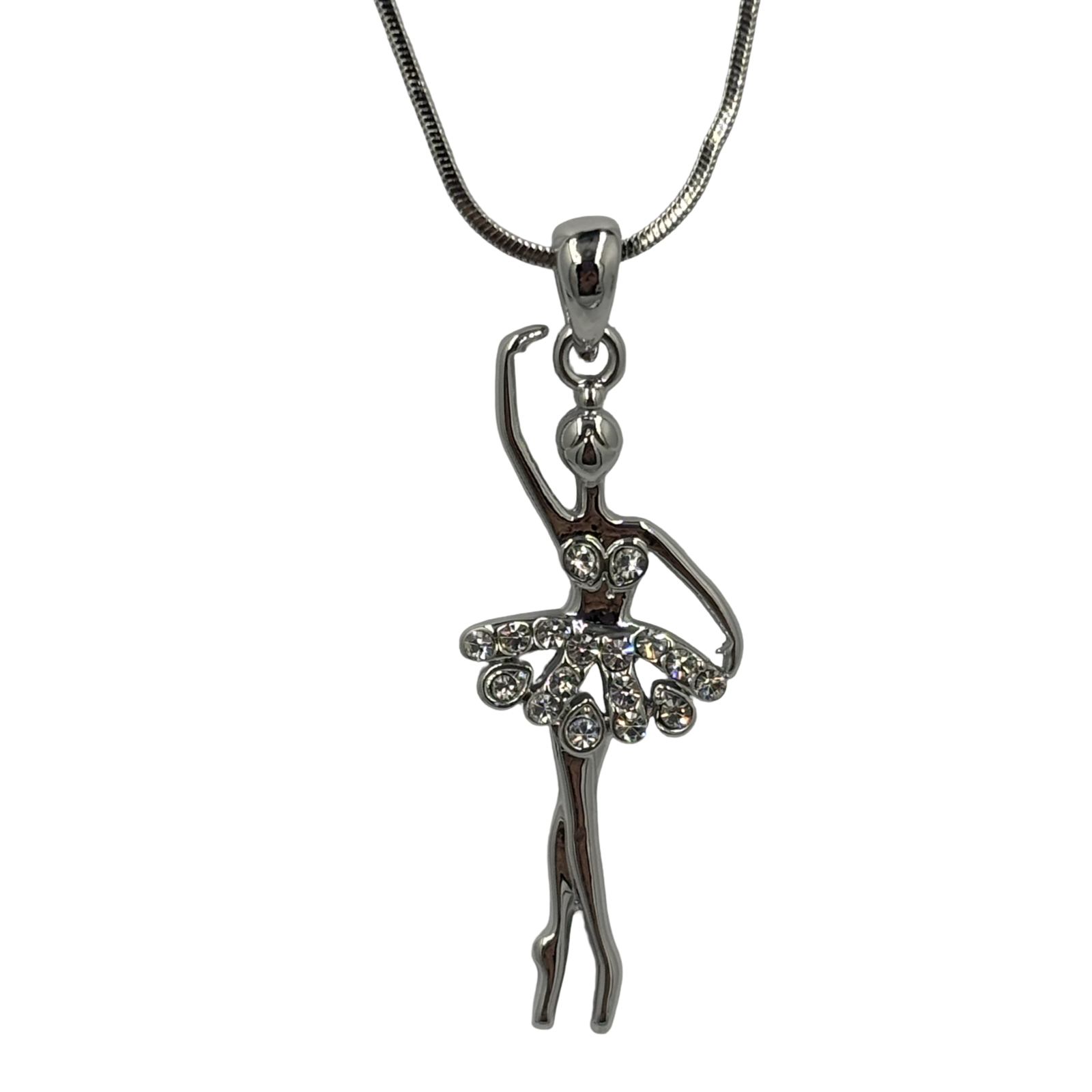 Ballerina Necklace-Crystal Beaded Elegant Pose - Image 2