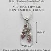 Ballet slippers Necklace- Crystal